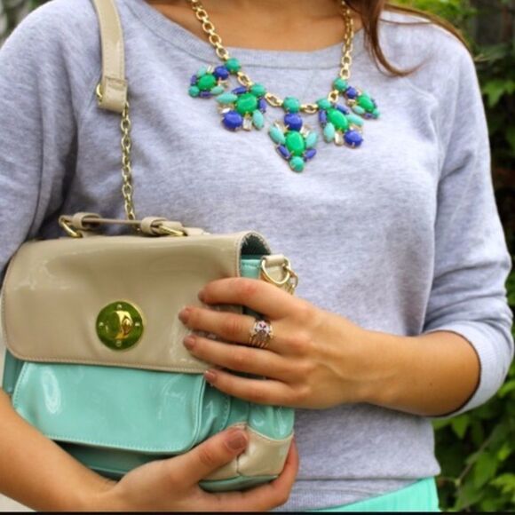 stella & dot ~ juniper statement necklace ~ blue green - Picture 9 of 11